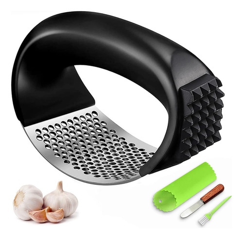 Prensa De Ajo De Acero Inoxidable Con Mango Ergonómico