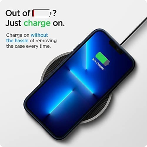 Imagen 6 de 7 de Funda Spigen Liquid Air Armor Para iPhone 13 Pro Max - Azul