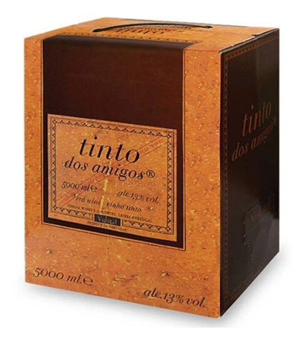 Vinho Tinto Dos Amigos Português Bag In Box 5 Litros Vidigal