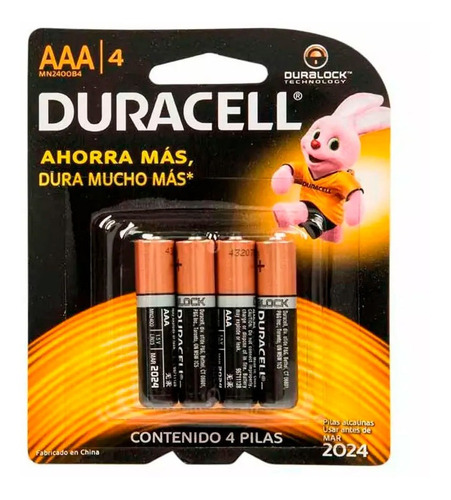 Pilas Duracelll Aaa Blister X 4 Unidades