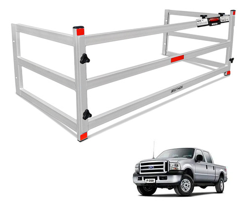 Extensor Caçamba Ford F250 2006 A 2007 Divisor Ed Prata