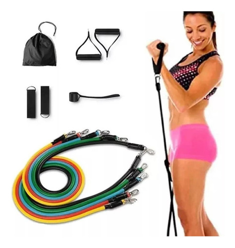 Set Bandas Elásticas Resistencia Para Ejercicios 11 Piezas