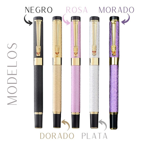 Pluma Boligrafo Estilográfico Tinta Recargable Diseño Dragon