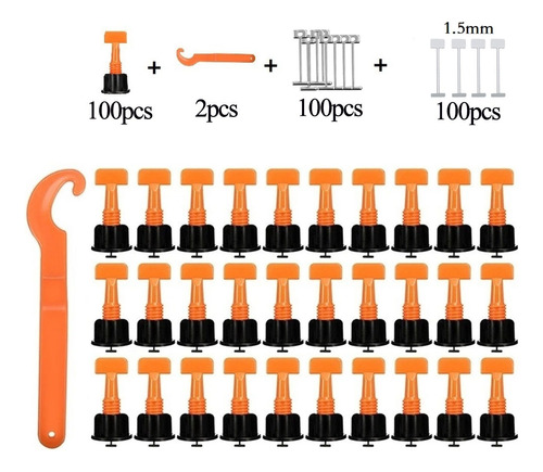 Kit Sistema Niveladores Azulejos Reutilizable 100 Piezas