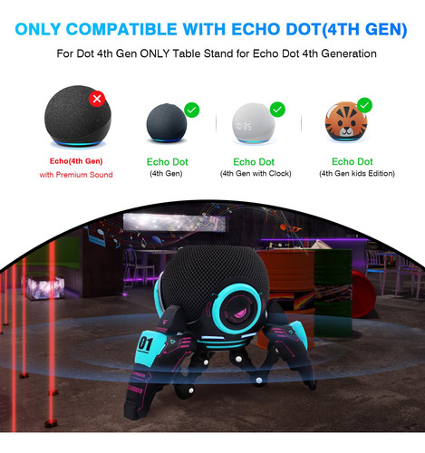 Soporte Decorativo Para Echo Dot 4ta Y 5ta Gen Negro