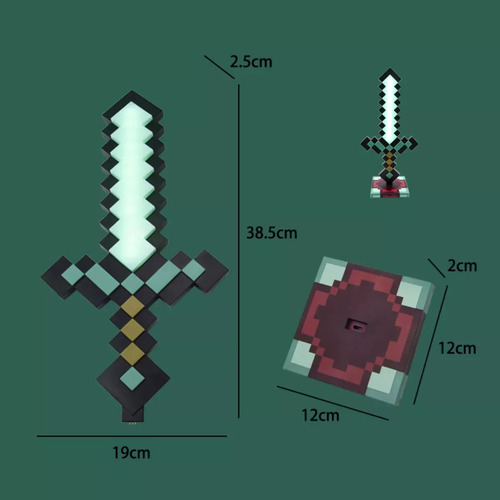 Mox Juguete De Espada Y Púa De Minecraft Para Niños Luminous