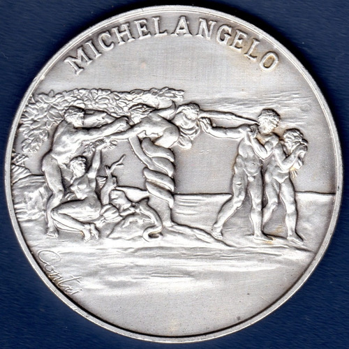 Medalla De Plata Museos Vaticanos Miguel Ángel Año 1993