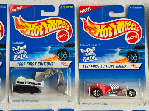 14 Hot Wheels First Edition 1997 Completa + 2 Variantes Azul