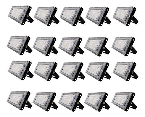 20 Pzs Reflectores Exterior Intemperie 20w Luz Fría T3583