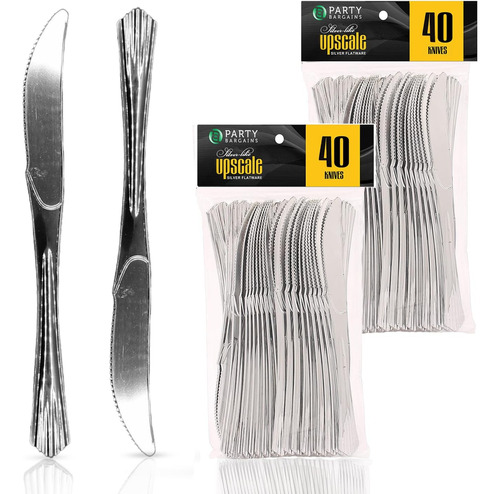 Party Bargains Cuchillos Desechables De Alta Calidad, 80 Uni