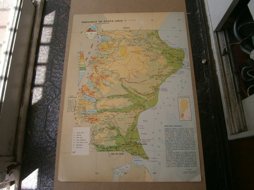 Santa Cruz . San Luis . Mapa Antiguo 1947