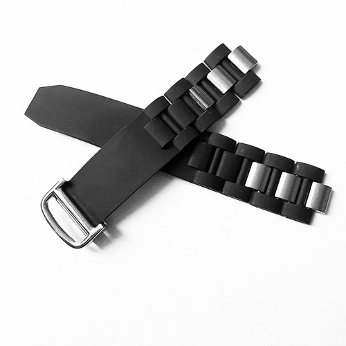 Correa Extensible Negro 20mm Siglo 21 Chronoscaph Inmediato Ancho De La Correa 20