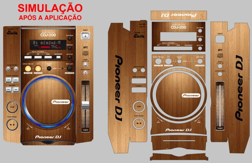 Kit Adesivos Skin P/ Cdj-200 Pioneer Personalizado Cdj 200