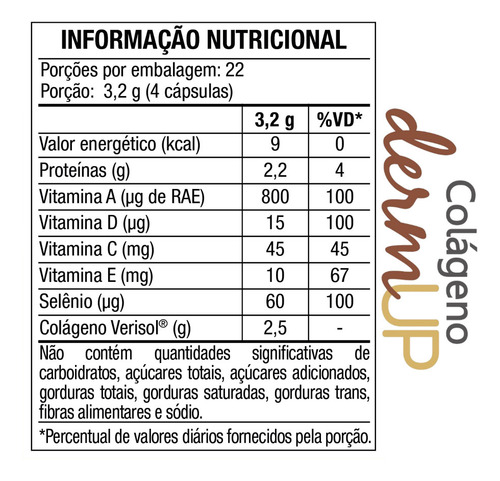 Kit 3 Colágeno Dermup Verisol + Vitaminas A-c-e 90 Cáps Clas