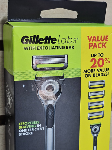 Pack 2 Rastrillos Gillette Labs Barra Exfoliante 4 Cartuchos