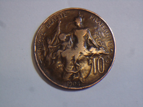 Moneda De Francia 10 Céntimos 1904