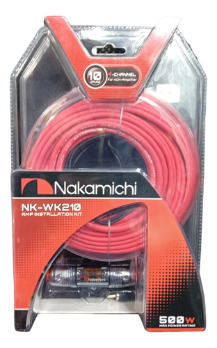 Kit De Cable Calibre #10 . Nakamichi Nk-wk210 / 4 Canales.