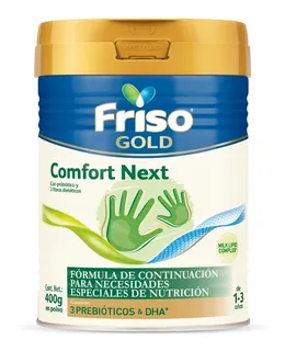 Leche de fórmula en polvo Friso Gold Comfort Next en lata de 1 de 400g - 12 meses a 3 años