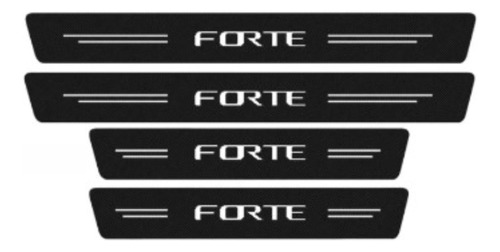 Kia Forte Protectores Para Pisa Puertas / Posapies Fibra Car