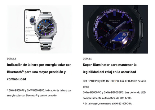 Casio G-shock Gm-b2100bpc-1 Acero Sumergible Reloj
