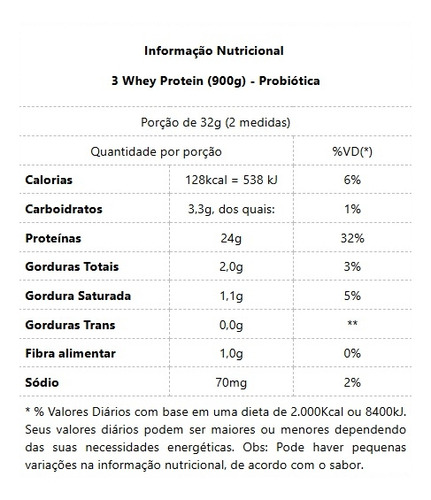 3 Whey Protein (900g) - Sabor: Chocolate Chocolate