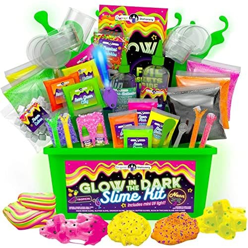 Glow In The Dark Slime Kit Niños Hacer Slime Crujiente...