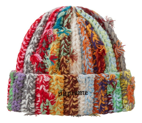 Supreme Gorro Tejido A Mano Original, Multicolor