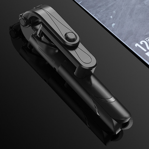 A Todo En 1 Palo Selfie Trípode Bluetooth De Mano Negro