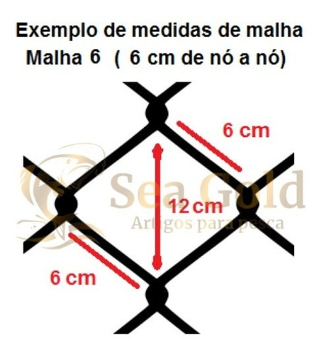 Rede Feiticeira Malha 12 Fio 050 E Malha 6 Fio 040 30 Metros Cor Transparente