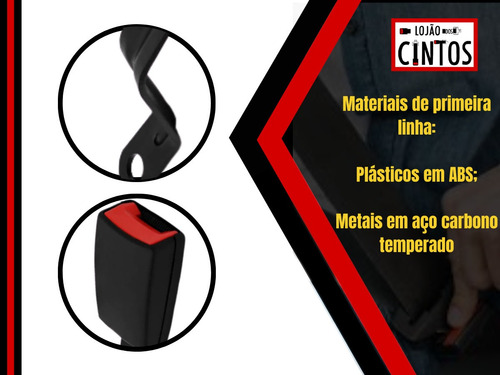 Fecho Haste Fêmea P/ Cinto De Segurança Parati 2 Peças