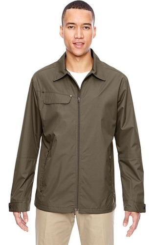 Imagen 2 de 4 de Chamarra Ligera Con Cuello Plegable North End Dark Oakmoss