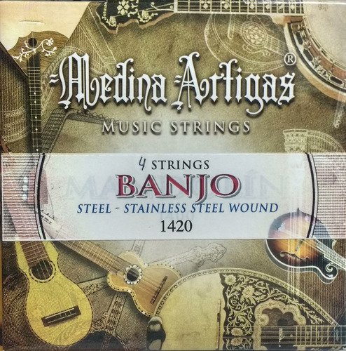 Encordado Para Banjo 4 Cuerdas Tenor Medina Artigas 1420 