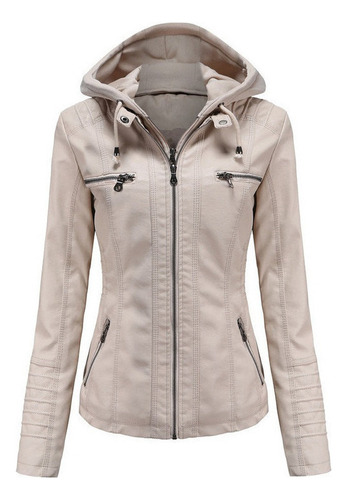 Chaqueta Casual Cuero Para Mujer, Abrigo Corto Para Mujer,w