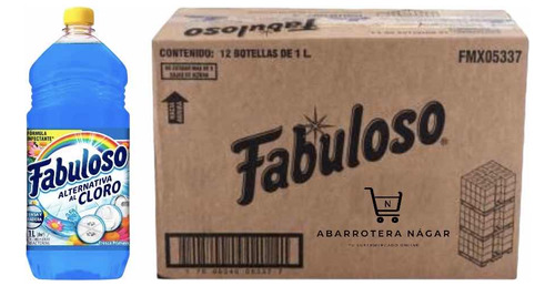 Caja Limpiador Fabuloso Fresca Primavera 12 Pz De 1 Lt C/u