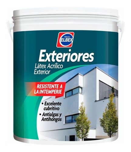 Pintura Látex Acrílico Exteriores 20lts Elbex