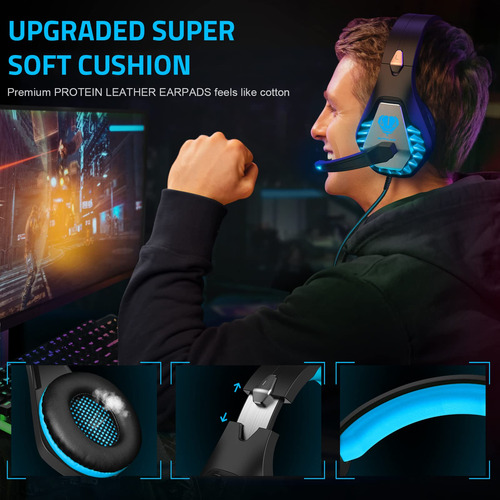 Gaming Headset Pacrate Gh-1 With Microphone For Pc Ps4 Ps5