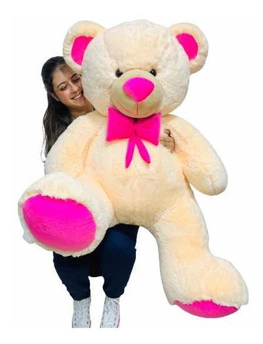 Oso Gigante Peluche Gris 140cms + Perfumado Y Envío Gratis