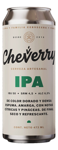 Combo X 6 Cerveza Artesanal Cheverry - Ipa - India Pale Ale