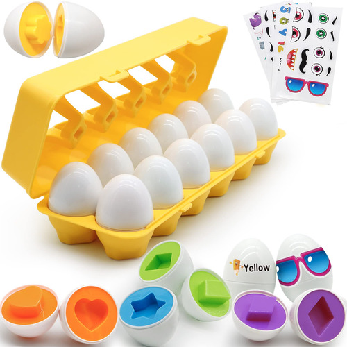 Moontoy Huevos A Juego Para Ninos Pequenos, 12 Piezas De Apr