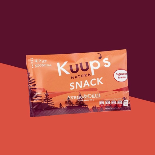 Kuups Natura Barra Snack Avena Dátil 10 Pack Sin Azúcar Natu