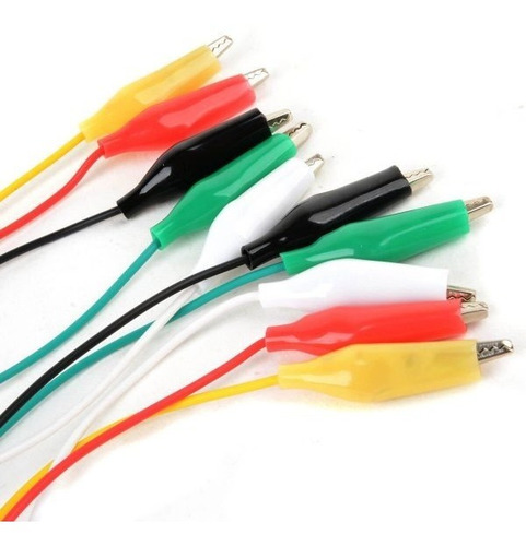 Kit 10 Cables Pinza Cocodrilo Electronica Arduino Micro Bit