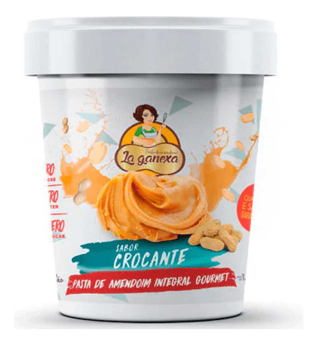 La Ganexa Pasta De Amendoim Integral Gourmet Crocante 450g