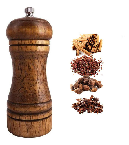 Liberty, Molinillo De Roble De Madera Maciza Pimienta Restau
