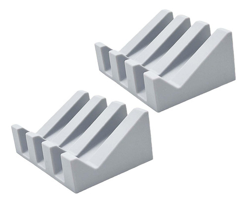 2 X 2 Jaboneras Para Baño, Bandeja De Drenaje De Agua, Gris