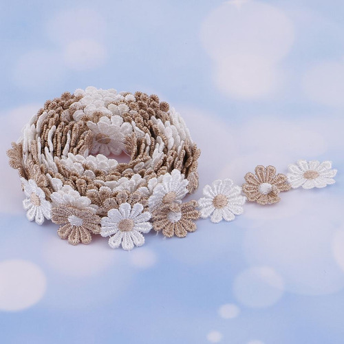 2 Correas De Ajuste Bordadas Con Flores De Margaritas De 3 Y