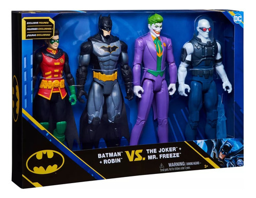 Paquete Figura Dc Comics Batman Robin V The Joker Mr. Freeze