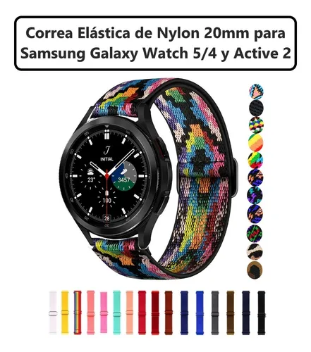 Correa Reloj 20mm Samsung Galaxy Watch 4 Tejido Flexible - Morado - Spain