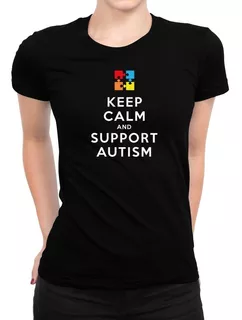 Idakoos Polo Mujer Keep Calm And Support Autism