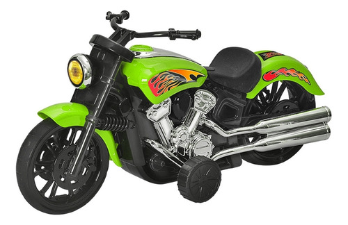 Brinquedo Moto Chopper Grande 37cm Com App Jogo - Bs Toys Cor Verde