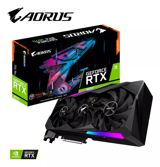 Placa De Video Nvidia Gigabyte Aorus Geforce Rtx 3070 8gb